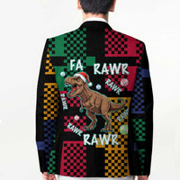 Christmas T Rex Rawr Rawr Rawr Blazer Xmas Holiday Patterns - Wonder Print Shop