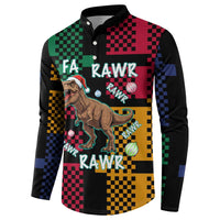 Christmas T Rex Rawr Rawr Rawr Button Sweatshirt Xmas Holiday Patterns - Wonder Print Shop