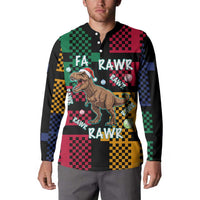 Christmas T Rex Rawr Rawr Rawr Button Sweatshirt Xmas Holiday Patterns - Wonder Print Shop