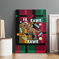 Christmas T Rex Rawr Rawr Rawr Canvas Wall Art Xmas Holiday Patterns - Wonder Print Shop