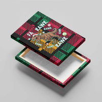 Christmas T Rex Rawr Rawr Rawr Canvas Wall Art Xmas Holiday Patterns - Wonder Print Shop