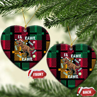 Christmas T Rex Rawr Rawr Rawr Ceramic Ornament Xmas Holiday Patterns - Wonder Print Shop