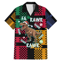 Christmas T Rex Rawr Rawr Rawr Family Matching Mermaid Dress and Hawaiian Shirt Xmas Holiday Patterns - Wonder Print Shop