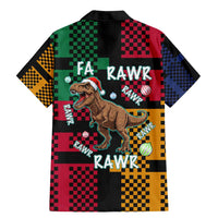 Christmas T Rex Rawr Rawr Rawr Family Matching Mermaid Dress and Hawaiian Shirt Xmas Holiday Patterns - Wonder Print Shop