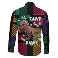 Christmas T Rex Rawr Rawr Rawr Family Matching Mermaid Dress and Hawaiian Shirt Xmas Holiday Patterns - Wonder Print Shop