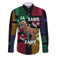 Christmas T Rex Rawr Rawr Rawr Family Matching Puletasi and Hawaiian Shirt Xmas Holiday Patterns - Wonder Print Shop