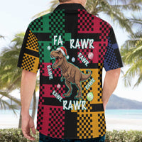 Christmas T Rex Rawr Rawr Rawr Hawaiian Shirt Xmas Holiday Patterns - Wonder Print Shop