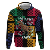 Christmas T Rex Rawr Rawr Rawr Hoodie Xmas Holiday Patterns - Wonder Print Shop