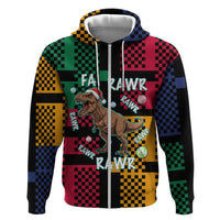 Christmas T Rex Rawr Rawr Rawr Hoodie Xmas Holiday Patterns - Wonder Print Shop