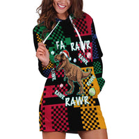 Christmas T Rex Rawr Rawr Rawr Hoodie Dress Xmas Holiday Patterns - Wonder Print Shop