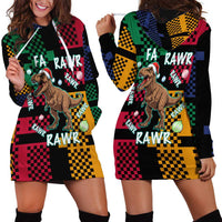 Christmas T Rex Rawr Rawr Rawr Hoodie Dress Xmas Holiday Patterns - Wonder Print Shop