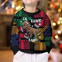 Christmas T Rex Rawr Rawr Rawr Kid Ugly Christmas Sweater Xmas Holiday Patterns - Wonder Print Shop
