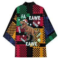 Christmas T Rex Rawr Rawr Rawr Kimono Xmas Holiday Patterns - Wonder Print Shop