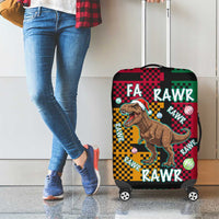 Christmas T Rex Rawr Rawr Rawr Luggage Cover Xmas Holiday Patterns - Wonder Print Shop