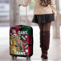 Christmas T Rex Rawr Rawr Rawr Luggage Cover Xmas Holiday Patterns - Wonder Print Shop