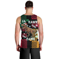 Christmas T Rex Rawr Rawr Rawr Men Tank Top Xmas Holiday Patterns - Wonder Print Shop