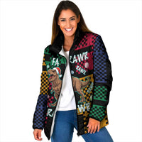 Christmas T Rex Rawr Rawr Rawr Padded Jacket Xmas Holiday Patterns - Wonder Print Shop