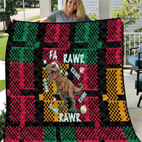 Christmas T Rex Rawr Rawr Rawr Quilt Xmas Holiday Patterns - Wonder Print Shop