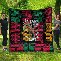 Christmas T Rex Rawr Rawr Rawr Quilt Xmas Holiday Patterns - Wonder Print Shop