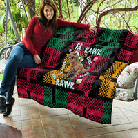 Christmas T Rex Rawr Rawr Rawr Quilt Xmas Holiday Patterns - Wonder Print Shop