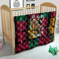 Christmas T Rex Rawr Rawr Rawr Quilt Xmas Holiday Patterns - Wonder Print Shop