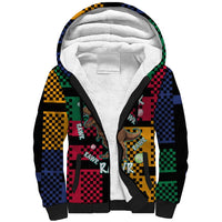 Christmas T Rex Rawr Rawr Rawr Sherpa Hoodie Xmas Holiday Patterns - Wonder Print Shop