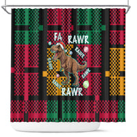 Christmas T Rex Rawr Rawr Rawr Shower Curtain Xmas Holiday Patterns - Wonder Print Shop