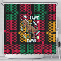 Christmas T Rex Rawr Rawr Rawr Shower Curtain Xmas Holiday Patterns - Wonder Print Shop
