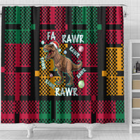 Christmas T Rex Rawr Rawr Rawr Shower Curtain Xmas Holiday Patterns - Wonder Print Shop