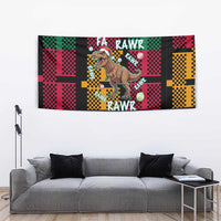 Christmas T Rex Rawr Rawr Rawr Tapestry Xmas Holiday Patterns - Wonder Print Shop