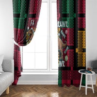 Christmas T Rex Rawr Rawr Rawr Window Curtain Xmas Holiday Patterns - Wonder Print Shop
