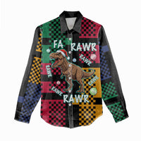 Christmas T Rex Rawr Rawr Rawr Women Casual Shirt Xmas Holiday Patterns - Wonder Print Shop