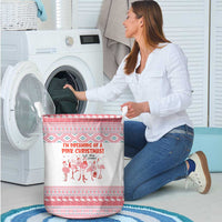 I'm Dreaming Of A Pink Christmas Flamingo Christmas Christmas Laundry Basket Xmas Holiday Patterns - Wonder Print Shop