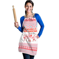 I'm Dreaming Of A Pink Christmas Flamingo Christmas Christmas Apron Xmas Holiday Patterns - Wonder Print Shop