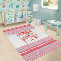 I'm Dreaming Of A Pink Christmas Flamingo Christmas Christmas Area Rug Xmas Holiday Patterns - Wonder Print Shop