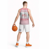 I'm Dreaming Of A Pink Christmas Flamingo Christmas Christmas Basketball Jersey Xmas Holiday Patterns - Wonder Print Shop