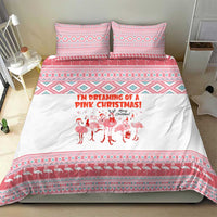 I'm Dreaming Of A Pink Christmas Flamingo Christmas Christmas Bedding Set Xmas Holiday Patterns - Wonder Print Shop