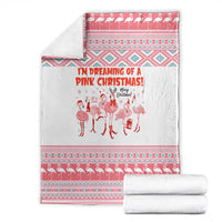 I'm Dreaming Of A Pink Christmas Flamingo Christmas Christmas Blanket Xmas Holiday Patterns - Wonder Print Shop