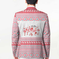 I'm Dreaming Of A Pink Christmas Flamingo Christmas Christmas Blazer Xmas Holiday Patterns - Wonder Print Shop