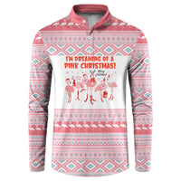 I'm Dreaming Of A Pink Christmas Flamingo Christmas Christmas Button Sweatshirt Xmas Holiday Patterns - Wonder Print Shop