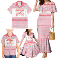 I'm Dreaming Of A Pink Christmas Flamingo Christmas Christmas Family Matching Mermaid Dress and Hawaiian Shirt Xmas Holiday Patterns - undefined