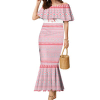 I'm Dreaming Of A Pink Christmas Flamingo Christmas Christmas Family Matching Mermaid Dress and Hawaiian Shirt Xmas Holiday Patterns - undefined