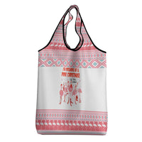 I'm Dreaming Of A Pink Christmas Flamingo Christmas Christmas Grocery Bag Xmas Holiday Patterns - Wonder Print Shop