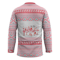 I'm Dreaming Of A Pink Christmas Flamingo Christmas Christmas Hockey Jersey Xmas Holiday Patterns - Wonder Print Shop