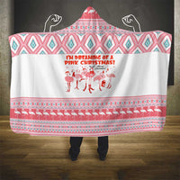 I'm Dreaming Of A Pink Christmas Flamingo Christmas Christmas Hooded Blanket Xmas Holiday Patterns - Wonder Print Shop