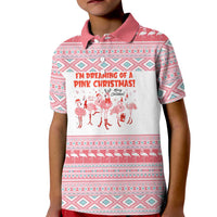 I'm Dreaming Of A Pink Christmas Flamingo Christmas Christmas Kid Polo Shirt Xmas Holiday Patterns - Wonder Print Shop
