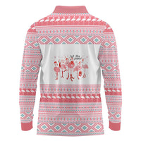 I'm Dreaming Of A Pink Christmas Flamingo Christmas Christmas Long Sleeve Polo Shirt Xmas Holiday Patterns - Wonder Print Shop