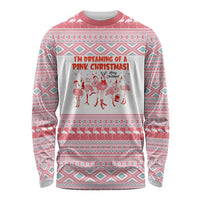 I'm Dreaming Of A Pink Christmas Flamingo Christmas Christmas Long Sleeve Shirt Xmas Holiday Patterns - Wonder Print Shop