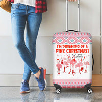 I'm Dreaming Of A Pink Christmas Flamingo Christmas Christmas Luggage Cover Xmas Holiday Patterns - Wonder Print Shop