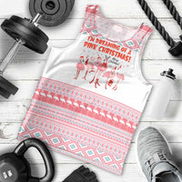 I'm Dreaming Of A Pink Christmas Flamingo Christmas Christmas Men Tank Top Xmas Holiday Patterns - Wonder Print Shop